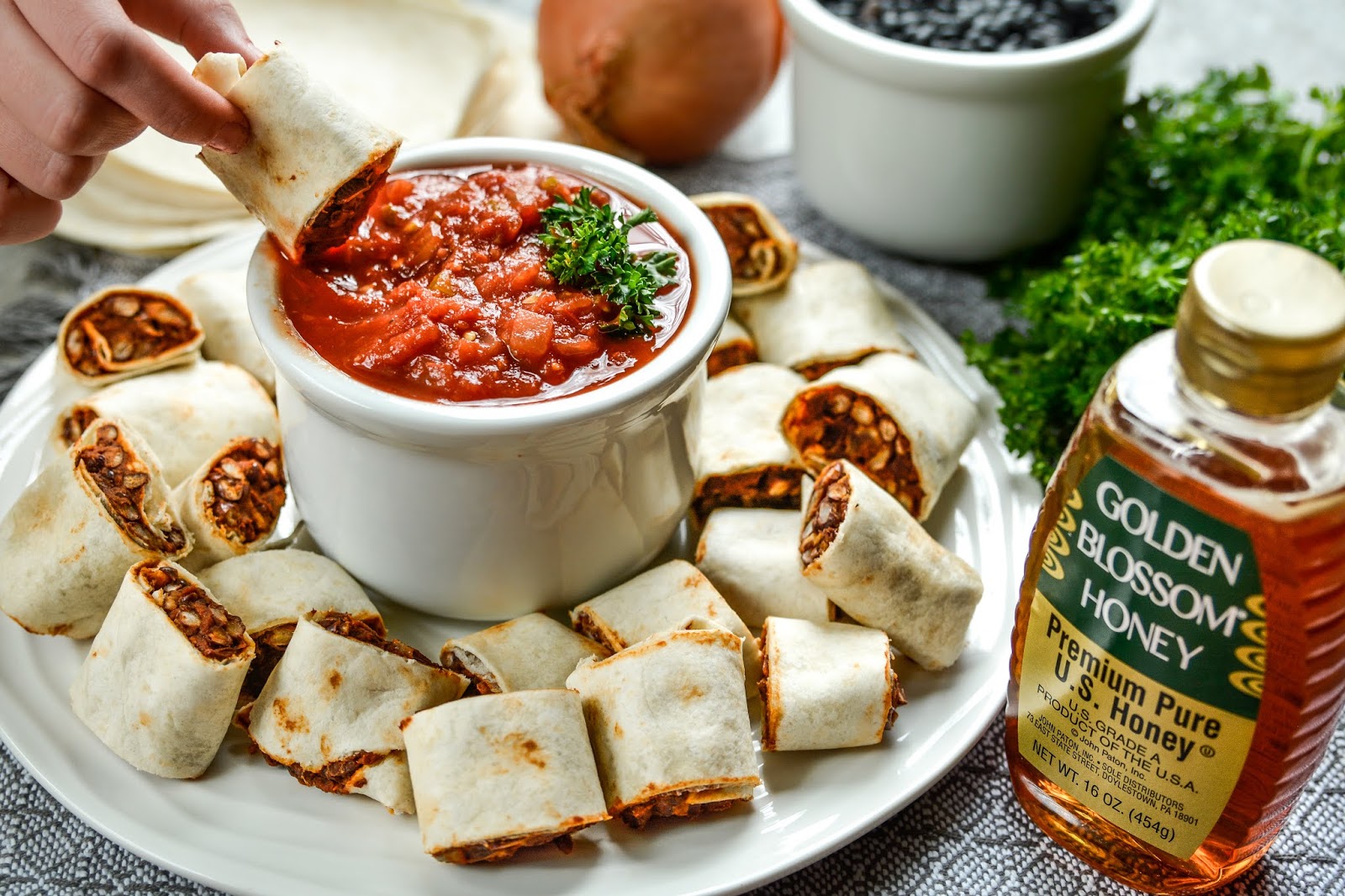 Max And Erma's Black Bean Roll Ups Recipe