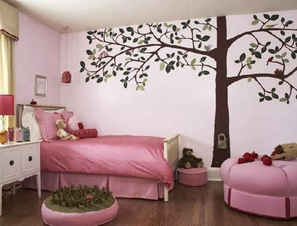 warna cat untuk dinding kamar tidur pink putih