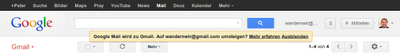 Google Mail wird zu Gmail