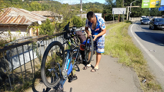 прокол заднего колеса