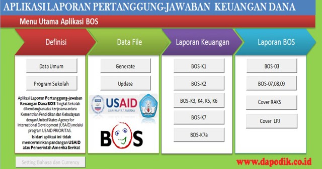 Aplikasi Laporan Pertanggung Jawaban Lpj Dana Bos Excel Aplikasi Alpeka Bos Jenjang Sd Smp Sma Smk Dapodik Co Id