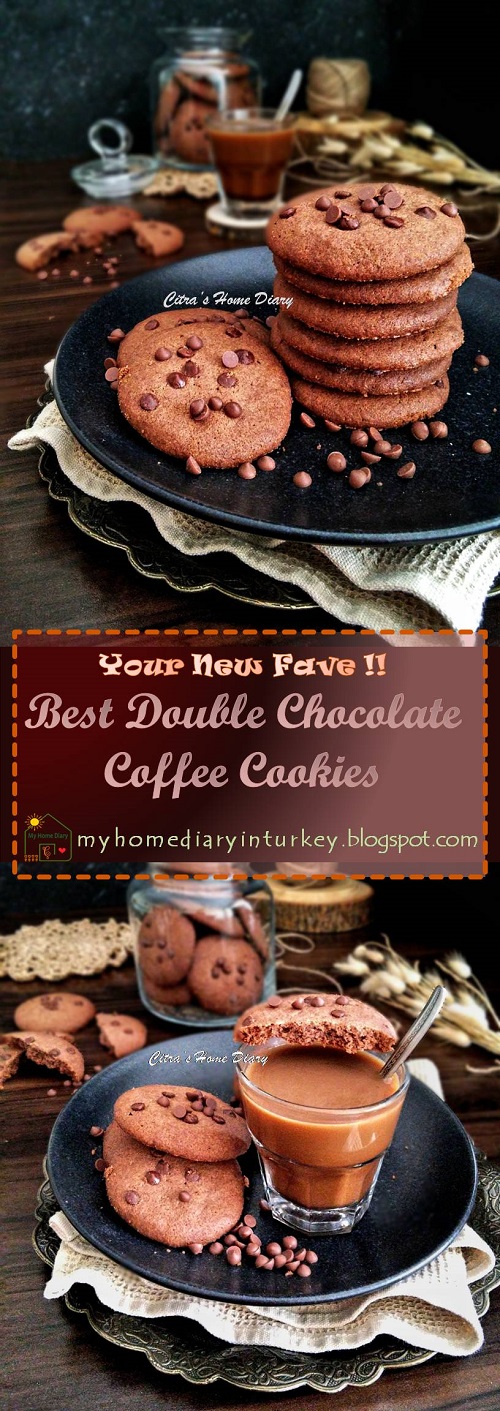 New favorite -- Best Double Chocolate Coffee Cookies| Çitra's Home Diary. #bestcookiesrecipe #bestchocolatecookies #coffeecookies #dessert #christmastcookies #kuekeringlebaran #resepkuekeringcoklat #coffeedessertidea #resepkuekeringenak #kuekeringkopi #kurabiyetarifi