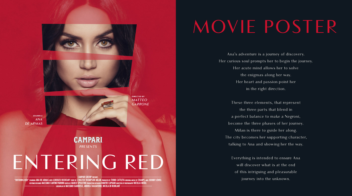 Ecos Imprevistos: Entering Red by Campari a short movie with Ana de Armas