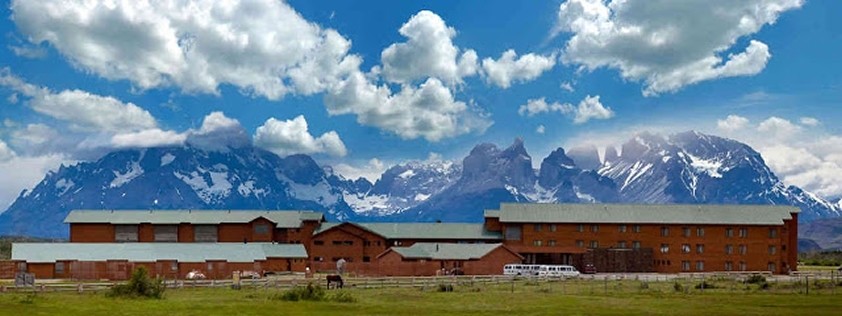Paine Mountains and Hotel