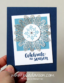 Stampin' Up! Foil Snowflake Christmas Card ~ 2017 Holiday Catalog ~ www.juliedavison.com