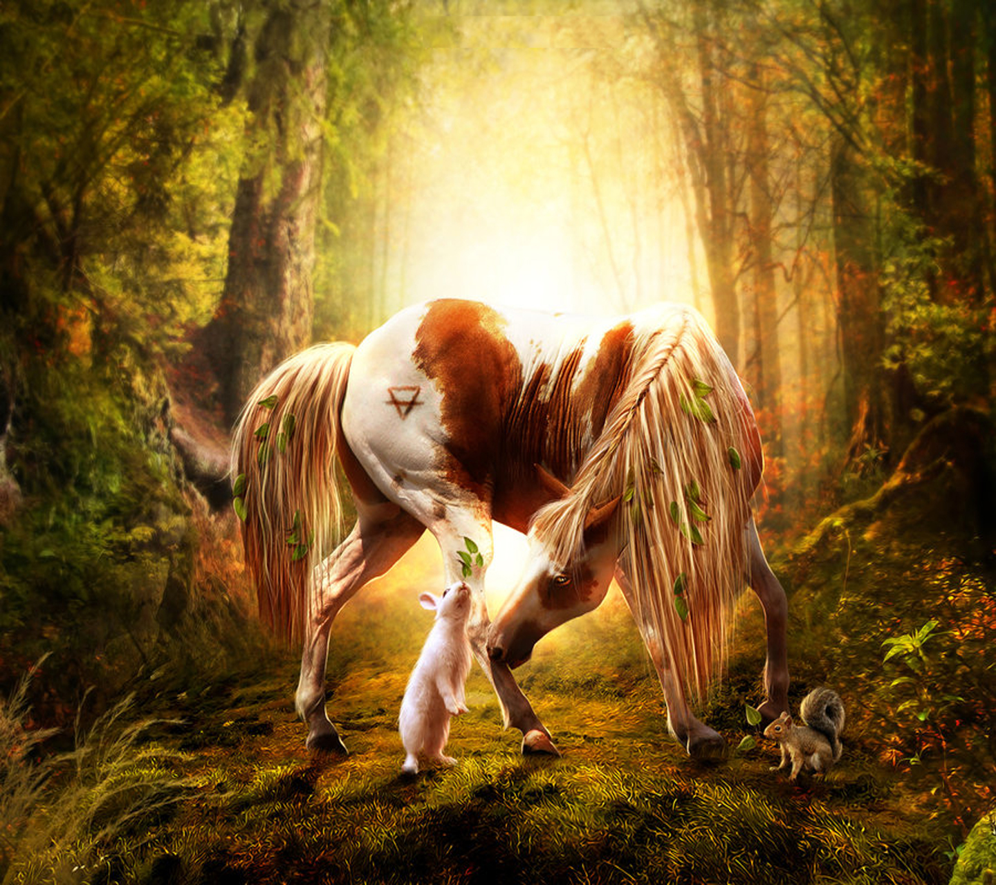 The horse and the white rabbit