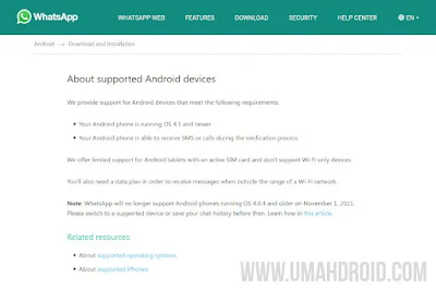 HP Tidak Support WhatsApp 2021