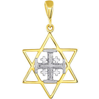 Star of David with cross pendant