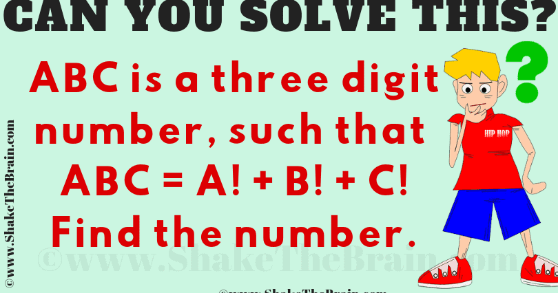 Tough Maths Brain Teaser to Twist your brain-Shake The Brain