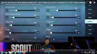 Scout sensitivity settings BGMI