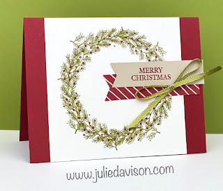 Stampin' Up! Curvy Christmas Card + VIDEO Tutorial ~ www.juliedavion.com #stampinup