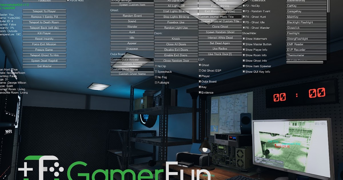 Idxhook Free Undetected Phasmophobia Hack (AntiCheat Bypass, Speed Hack, Teleport, Item Spawner