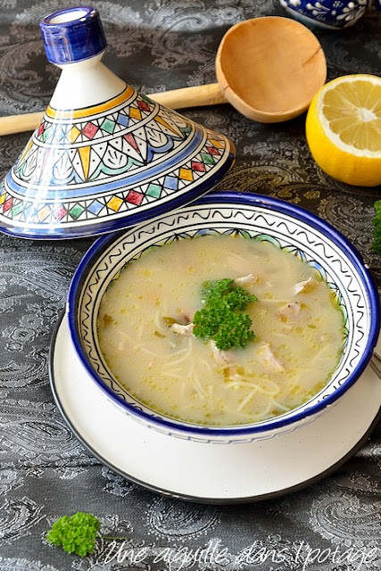 Chorba beida-soupe-algérienne-poulet-cannelle