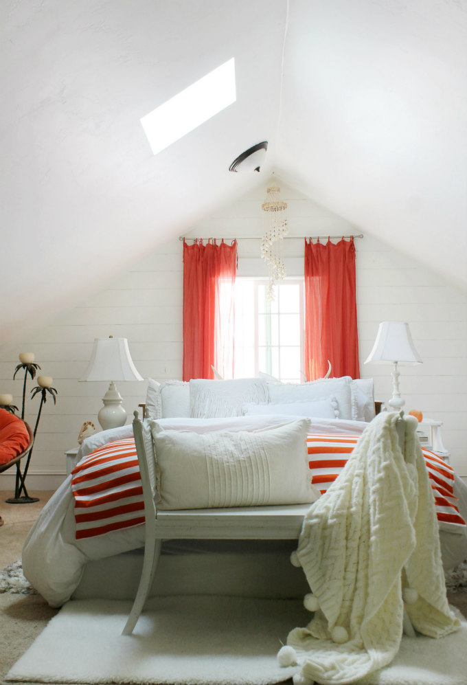 Orange & White Bedroom