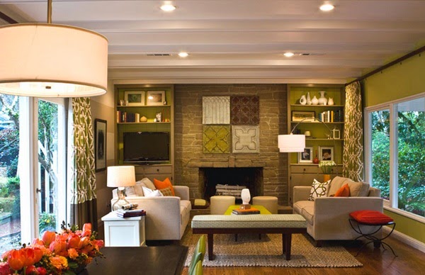 Living Room Decorating Ideas Green-Themed Living Rooms