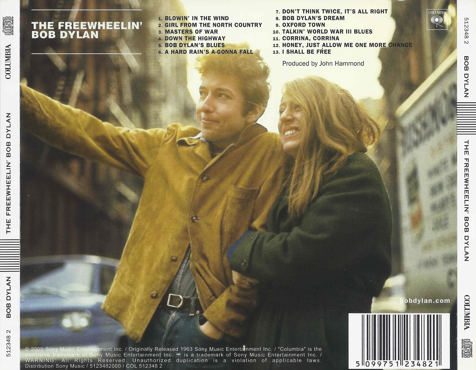1963 The Freewheelin' Bob Dylan - Rockronología