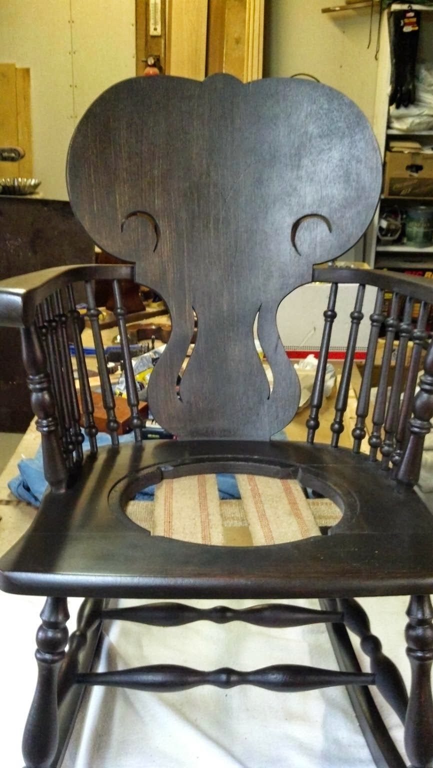 Frontier Furniture Repair and Restoration 1910's Mixed Wood Rocking Chair Restoration