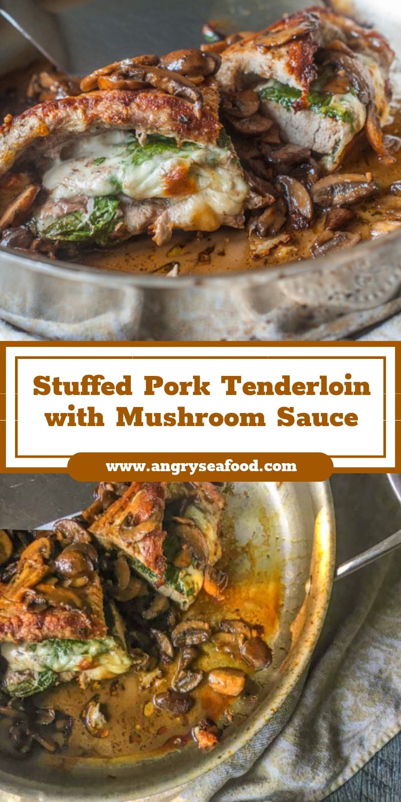 Stuffed Pork Tenderloin with Mushroom Sauce Stuffed Pork Tenderloin with Mushroom Sauce