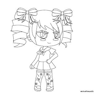 coloring pages of gacha life
