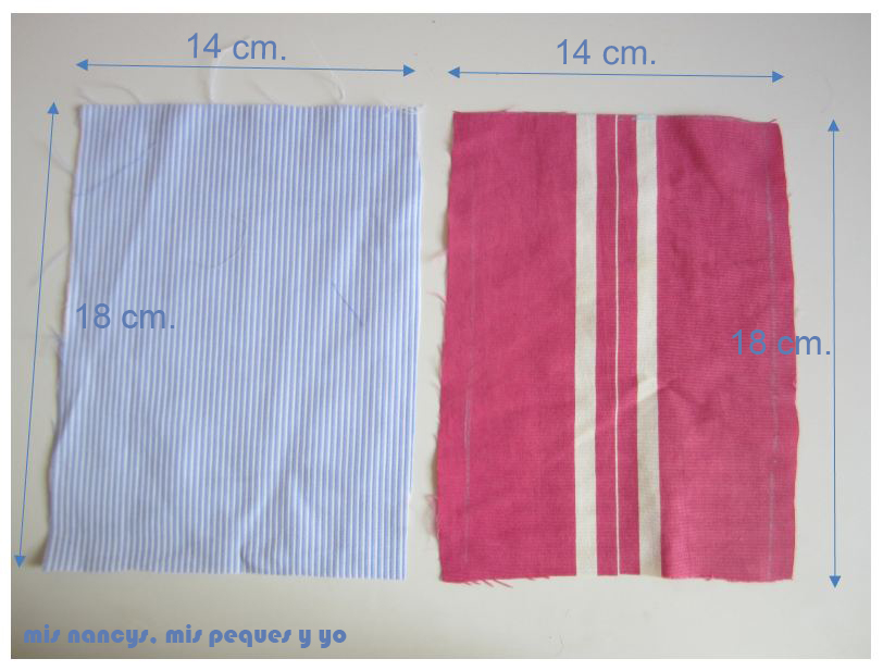 mis nancys, mis peques y yo, tutorial bolsa playera Nancy, material