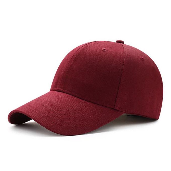 Wine Red Plain Adjustable Closure Face Cap - Fashion Products Ghana ...