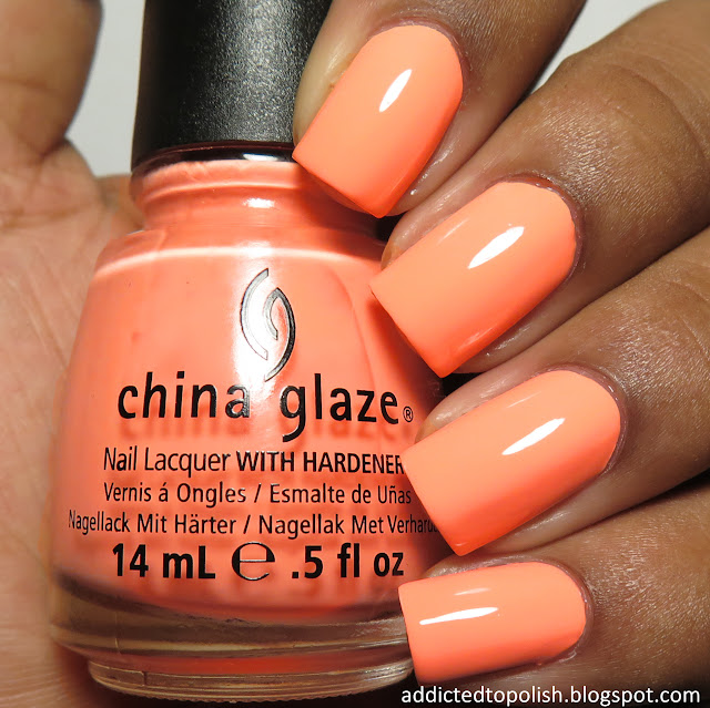 china glaze sun of a peach bleached neon