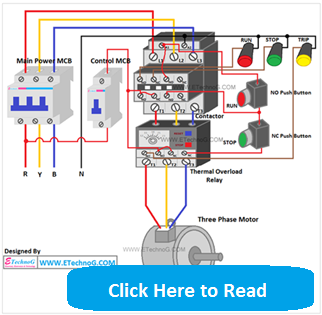 Electrical Contactor Connection and Wiring Diagram - ETechnoG