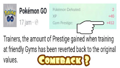 Niantic Kembalikan Prestige Pokemon Go Kembali Seperti Semula