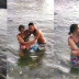 Mulher que desapareceu após entrar em rio é encontrada pelo filho, vídeo.