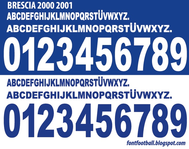 FONT FOOTBALL Font Vector Brescia Calcio 2000 2001 kit
