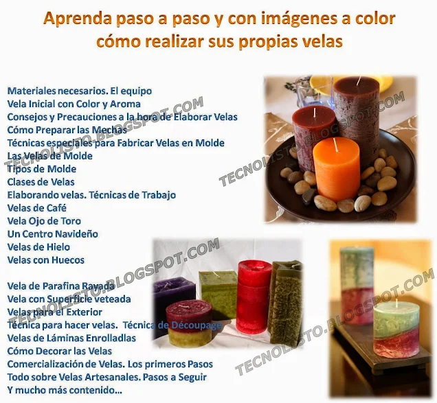 "Manual fabricar velas y jabones"