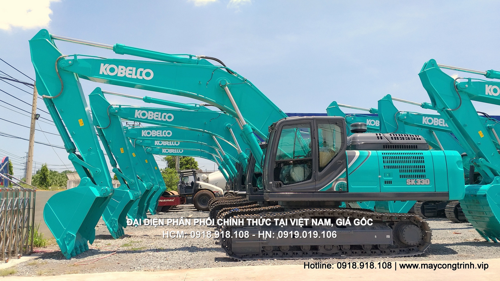 Máy xúc đào Kobelco ( Máy đào, Máy xúc ) SK330-10, gầu 1.6 - 1.9 m3