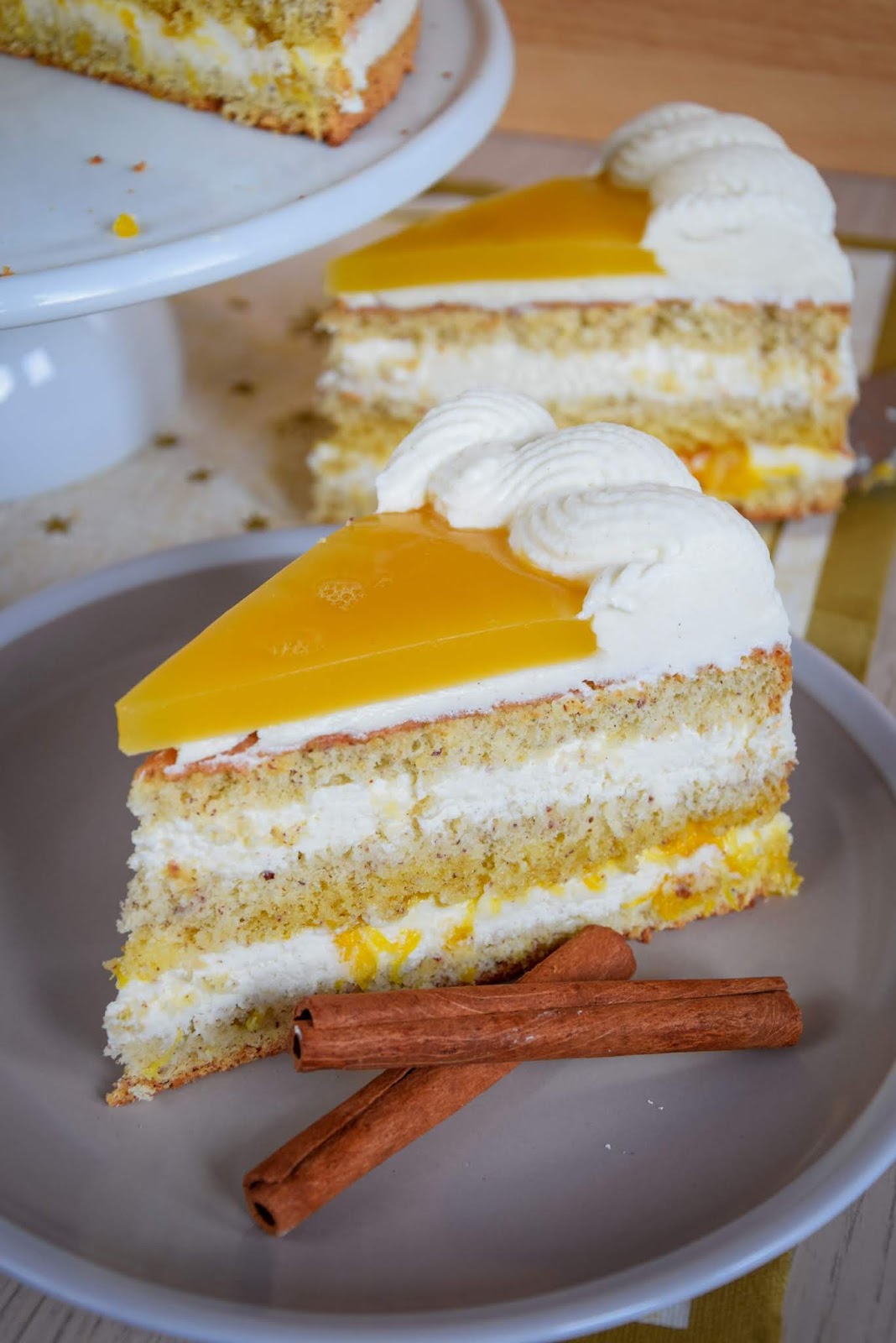 kiras_bakery: Orangen Torte/ Winterliche Orangen Torte mit Zimtcreme