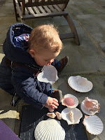 sensory shell play outside
