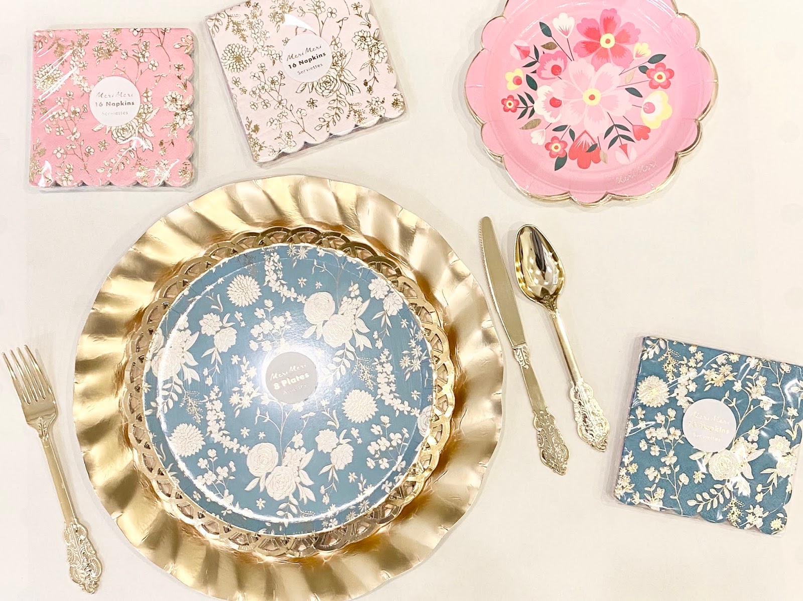 Newest Paper Plates & Napkins Fresh Ink Style Sentiment