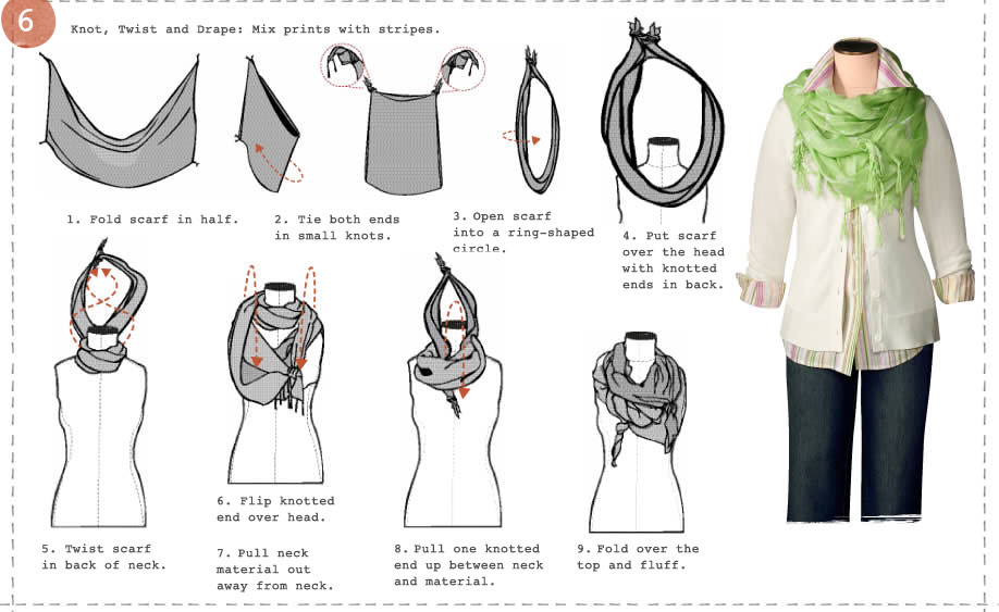 It's Written on the Wall {Tutorial} 6 Fabulous Ways To Tie A Scarf