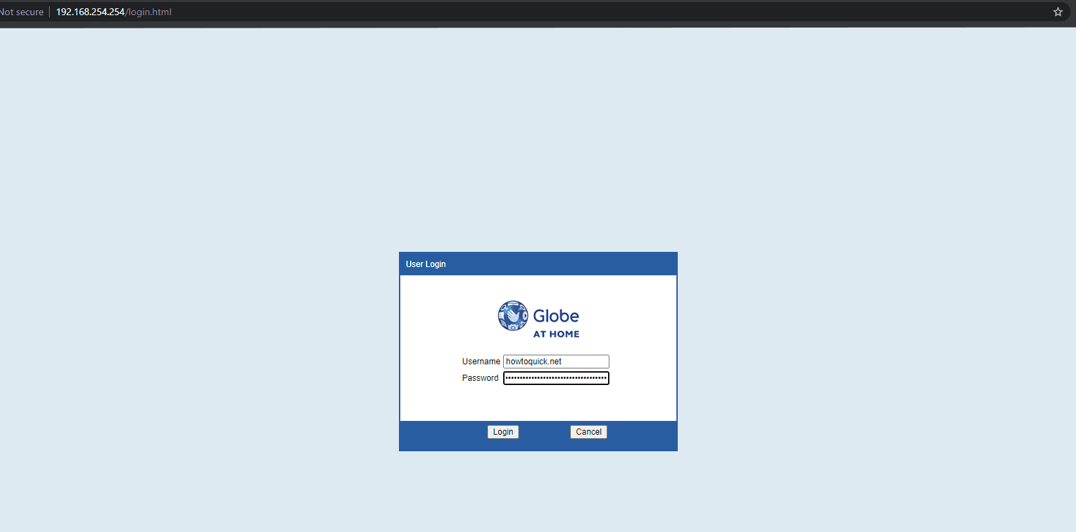 Globe Default Admin Password and Username 2023 (Fiber, DSL, LTE)