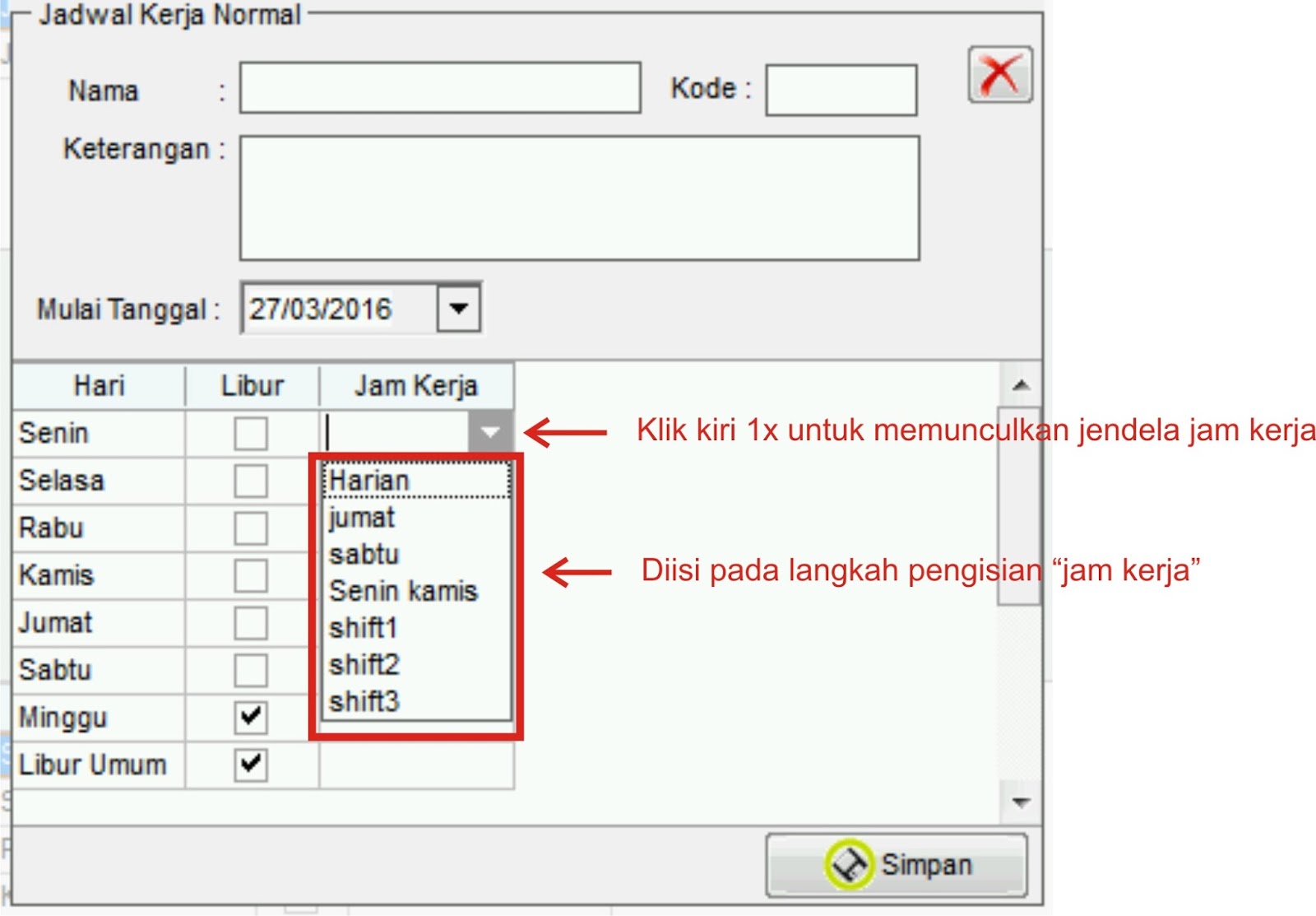 Cara Menyeting Jadwal Kerja Atau Jam Kerja Pada Aplikasi Fingerspot