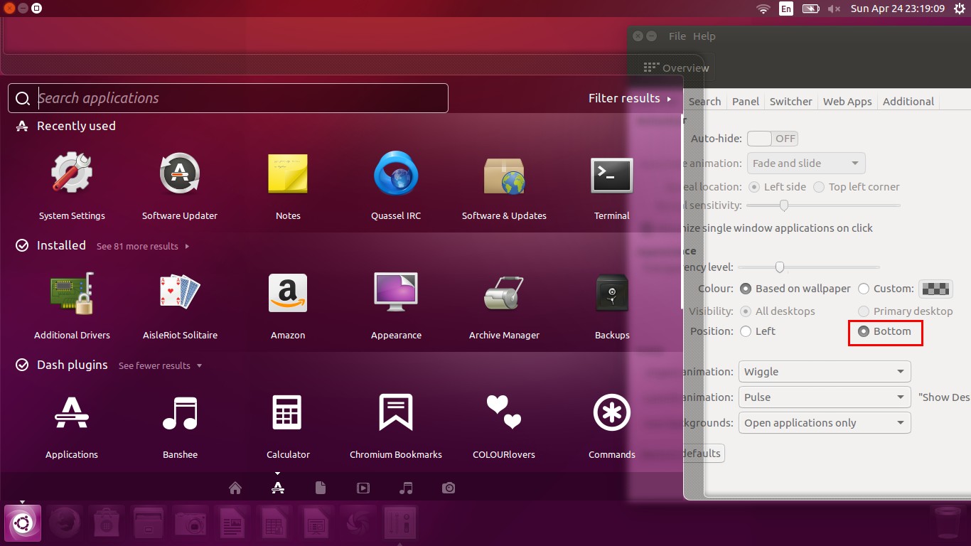 Unity tweak Tool Utility Ubuntu.