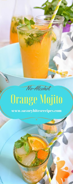 Orange Mojito Recipe No Alcohol Savory Bites Recipes A Food Blog %2BPint