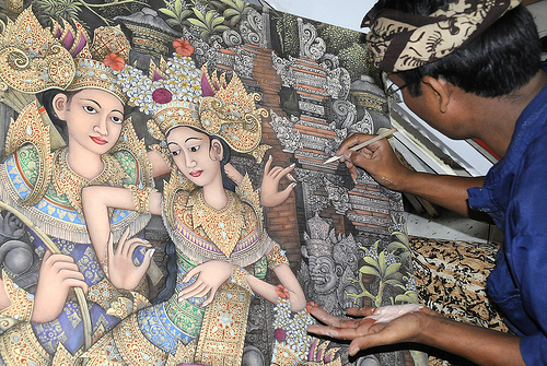 Batuan Art Painting - Kintamani Bali Volcano Tour and Bali Mother temple Besakih Tour - Bali Tourist Attractions