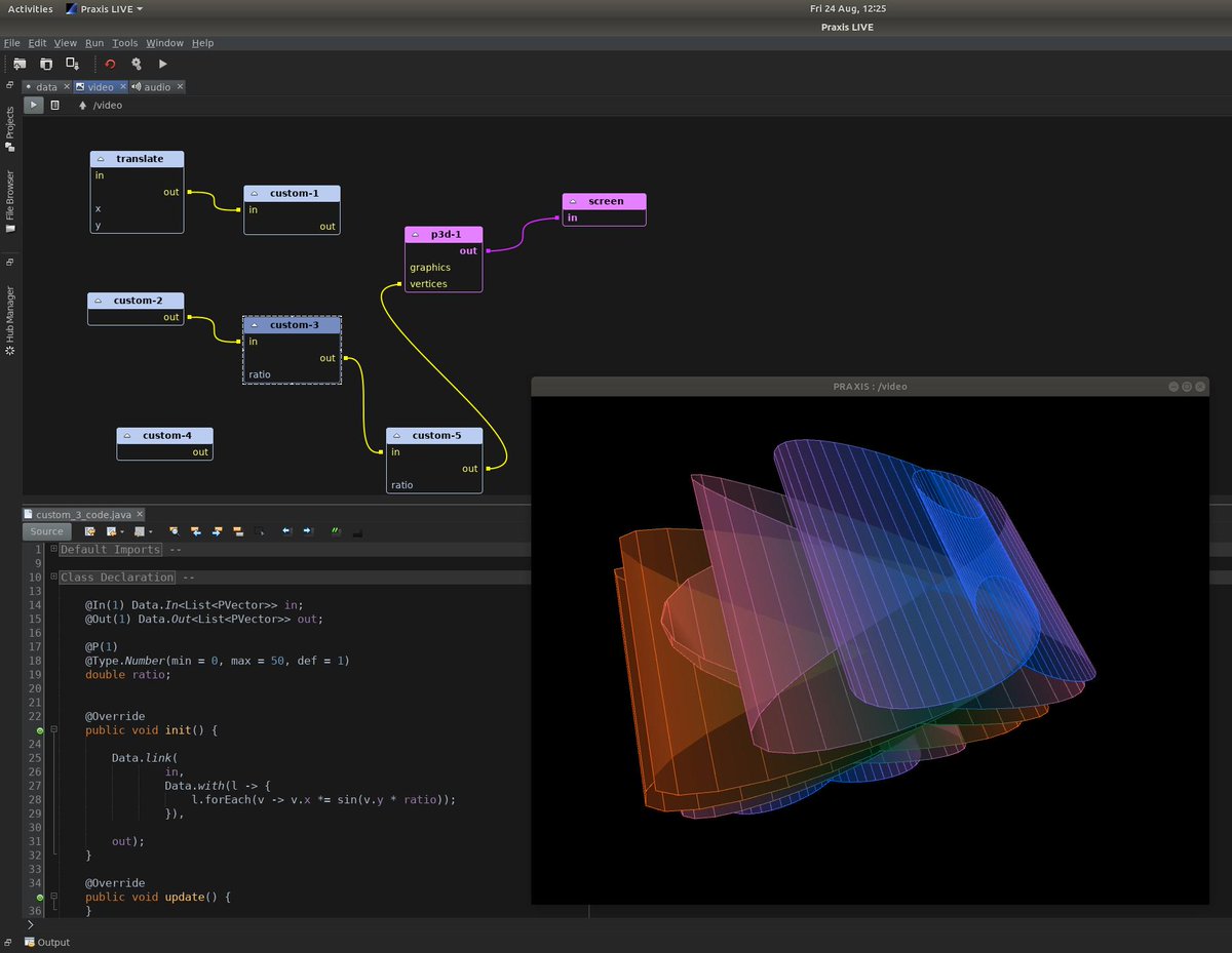 Gigamaster: PraxisLIVE hybrid visual live programming