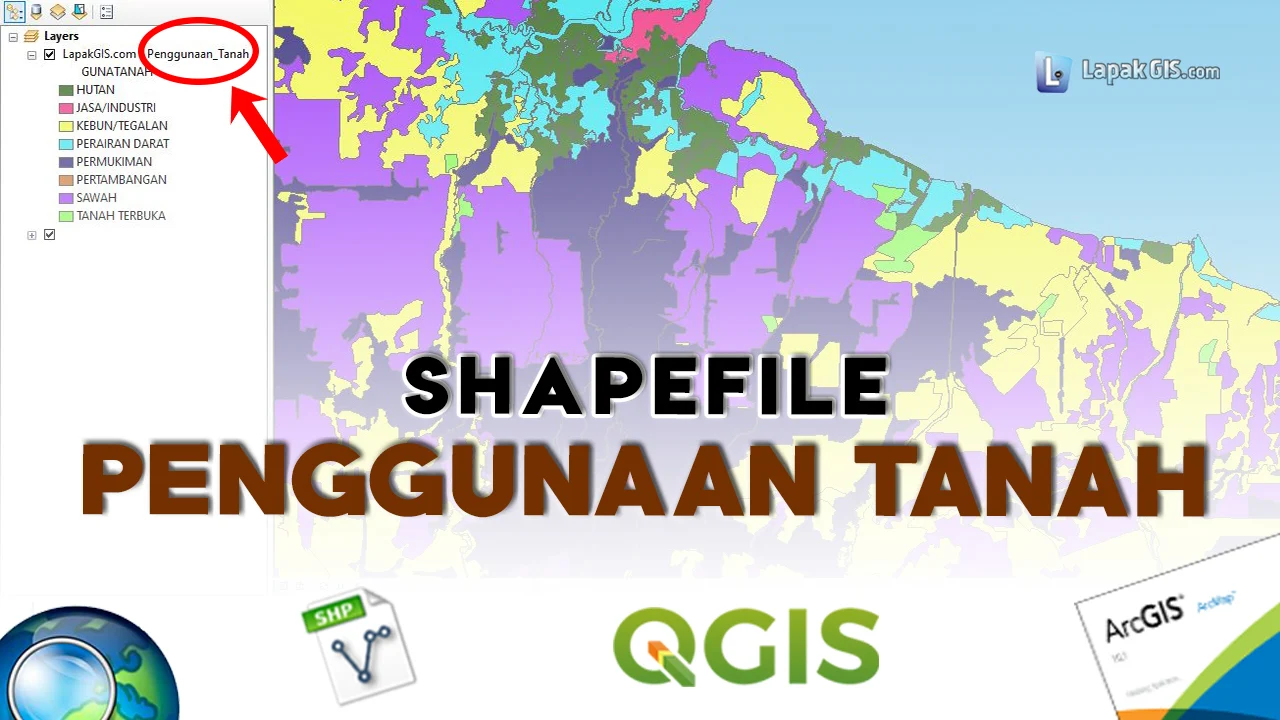 Shapefile Penggunaan Tanah Indonesia Terbaru