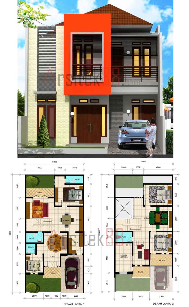 Rumah Minimalis 2 Lantai untuk Kavling Min. 128 M2  Blog 