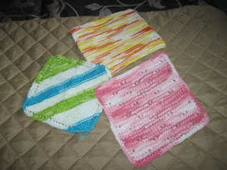 knitted cotton washcloths
