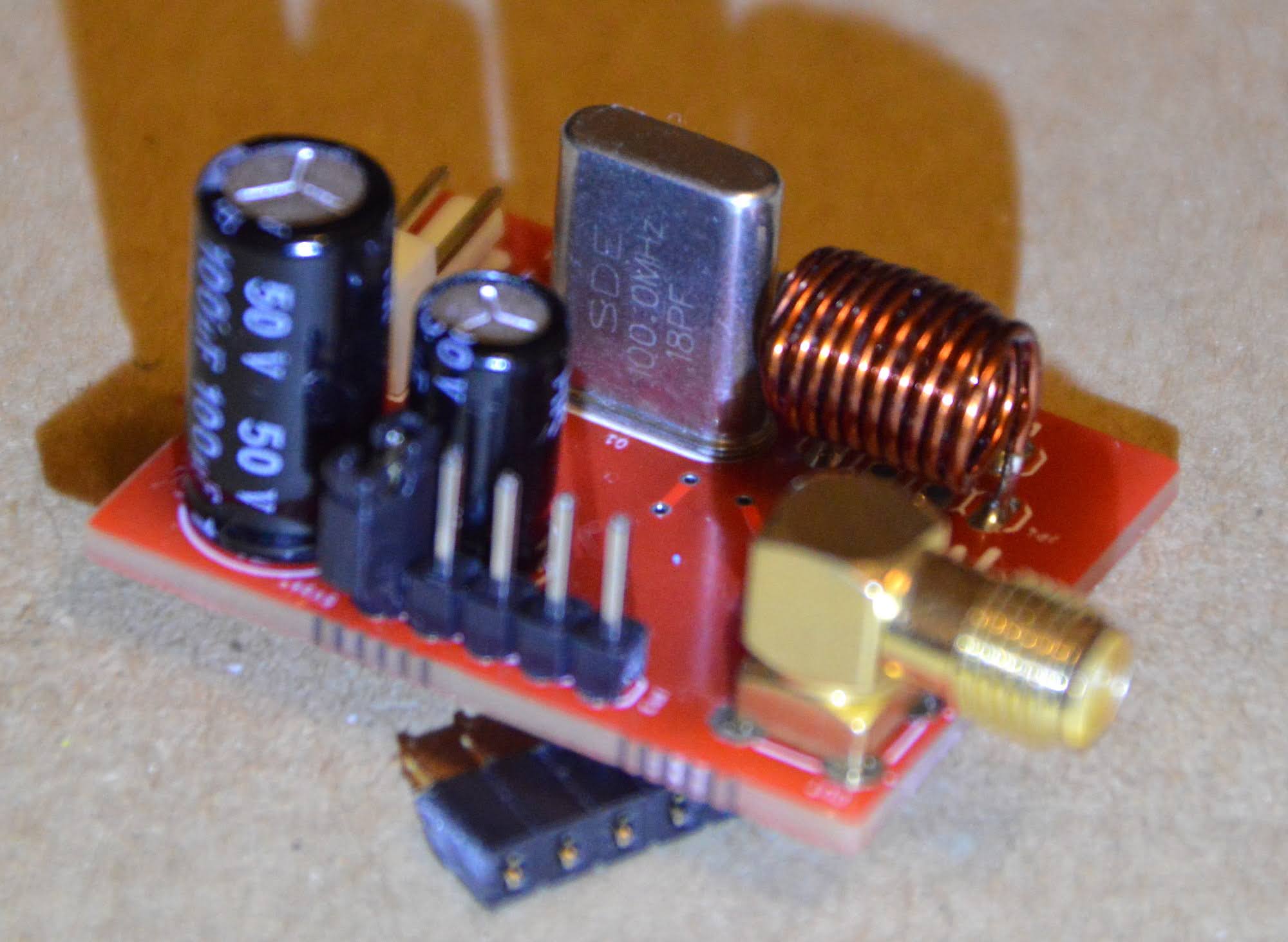 DIYfan 100 MHz third overtone crystal oscillator