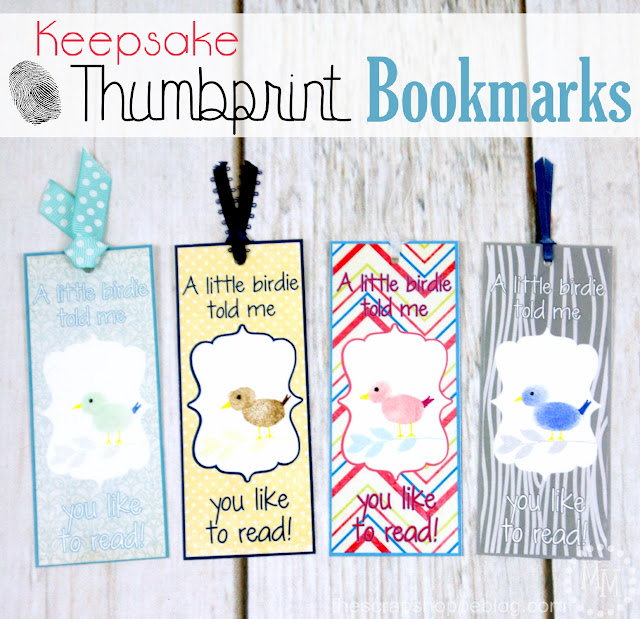 diy keepsake thumbprint bookmarks