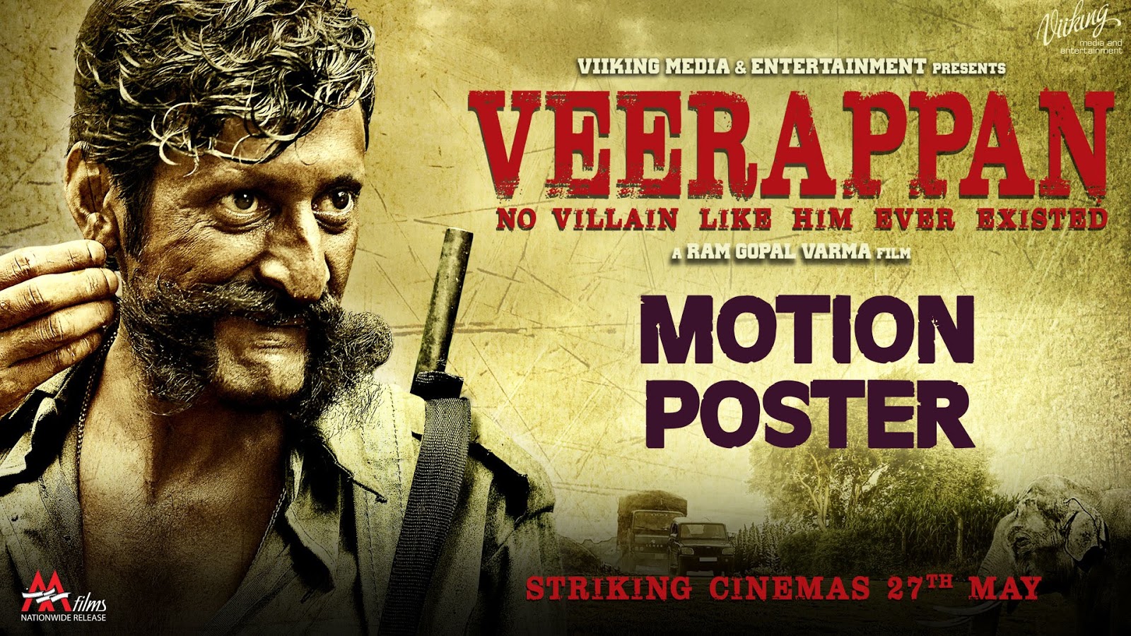 Veerappan Movie First Look Poster Complete cast and crew of Veerappan  (2016) bollywood hindi movie wiki, poster, Trailer, music list - Sandeep Bharadwaj and Sachiin J Joshi, Movie release date 27 May, 2016