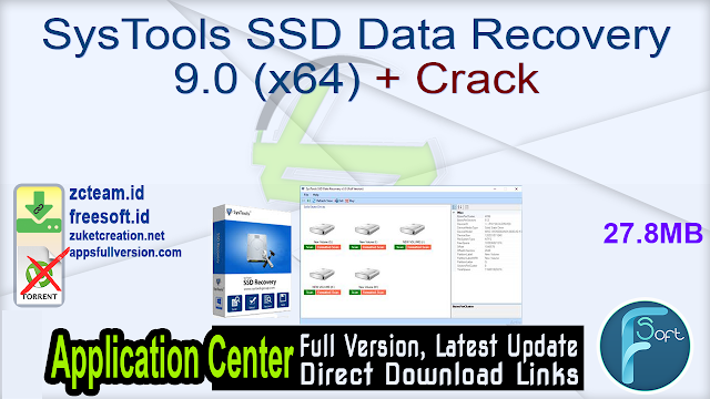 SysTools SSD Data Recovery 9.0 (x64) + Crack