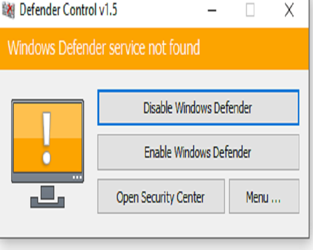Defender Control  – Phần mềm vô hiệu hóa Windows Virus
